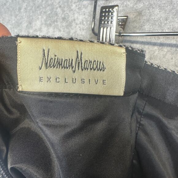 Neiman Marcus Exclusive Skirt Womens Size 6 Black White Tweed Lace Fit & Flare - Picture 6 of 12